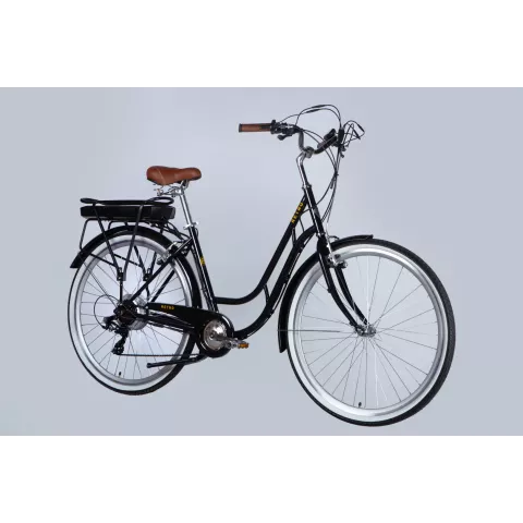 Велосипед з електроприводом 28" ST Dorozhnik eRETRO Vbr FR рама-19" 36B 13А*г 500Вт чорний 2026