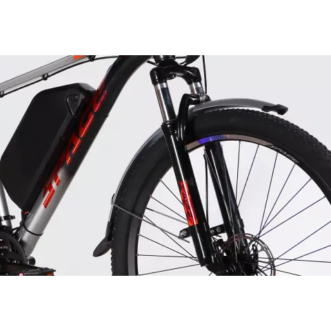 Велосипед з електроприводом 29" AL SPACE ePHAETON DD FR рама-20" 48 B 17.5 А*г 500 Вт сіро-сріблястий 2026