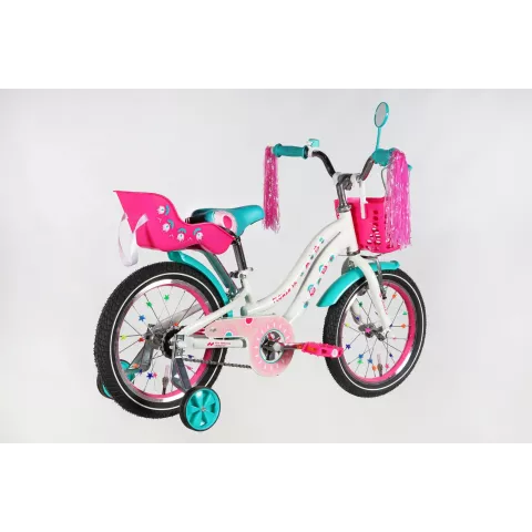 Велосипед ST 16" Formula Kid FLOWER PREMIUM BH рама-8,5" білий з рожевим та бірюзовим 2026