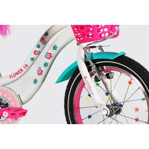 Велосипед ST 16" Formula Kid FLOWER PREMIUM BH рама-8,5" білий з рожевим та бірюзовим 2026