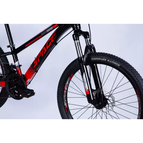 Велосипед AL 24" SPACE MERCURY DD FR рама-11" чорно-червоний 2026