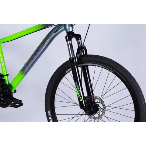 Велосипед ST 27.5" SPACE MARS DD FR рама-17" зелено-сріблястий 2026