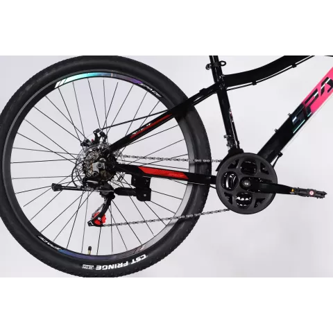 Велосипед AL 27.5" SPACE LYRA DD FR рама-15" рожево-чорний 2026